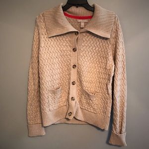 Beige Banana Republic Cardigan Sweater
